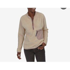 Patagonia Women's Re-Tool Half Zip Fleece Pullover in Natural White size large